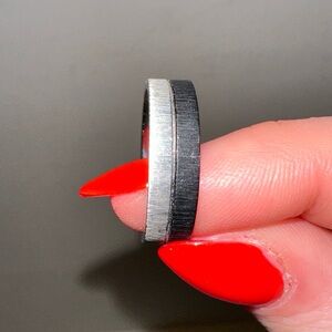 Brushed stainless ring